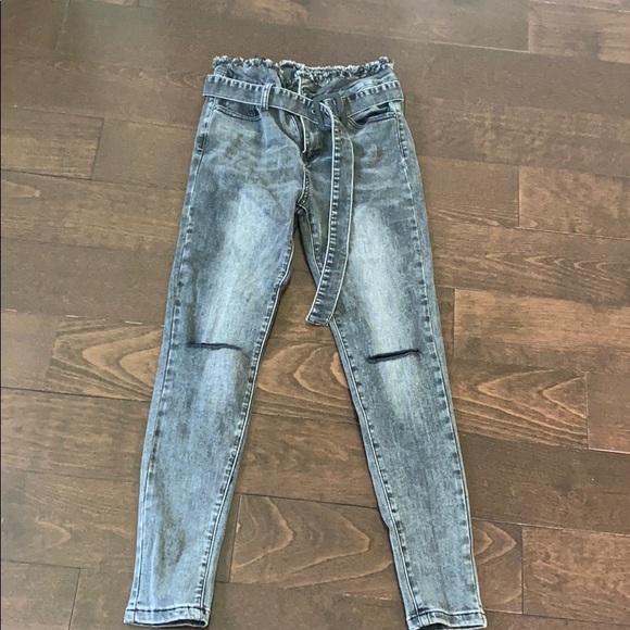 Ruby and Jenna Denim - Dark Wash Knee Ripped Ruby and Jenna Jeans